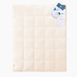 Kołdra z pierza 160x200 naturalna 100% całoroczna kremowa AMZ
