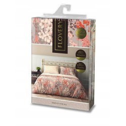 Pościel w kwiaty 200x220 bawełniana Flovery 003 opakowanie