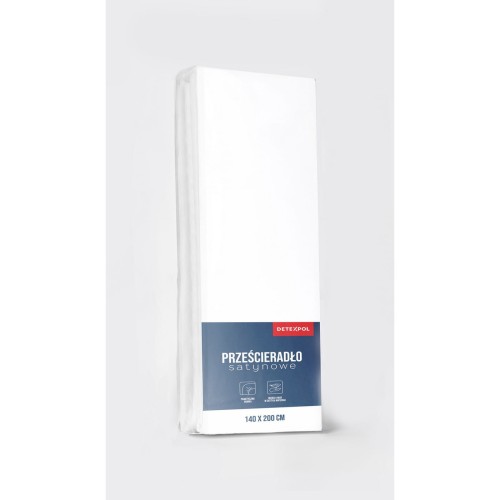 Prześcieradło z gumką 200x220 mikrofibra satynowa białe