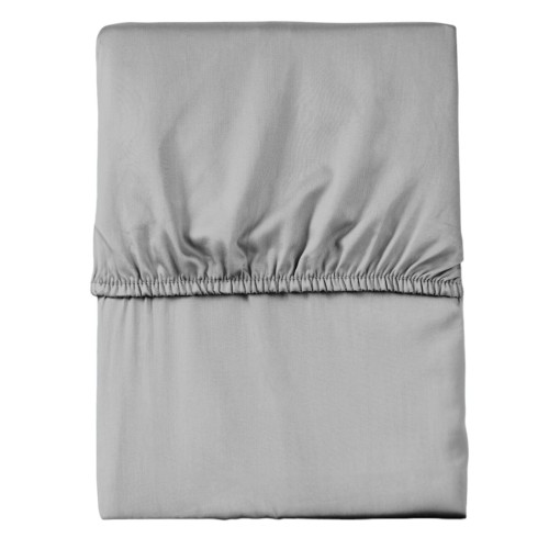 Prześcieradło 120x200 mikrofibra satynowa jasne szare