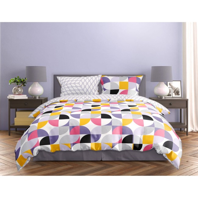 Przejdź do produktu Pościel satynowa bawełna 160x200 Geometria Pasteli MILAGRO VERDE 008