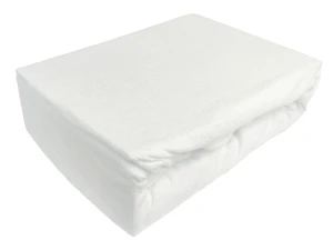 prześcieradło z gumką frotte 140x200 białe