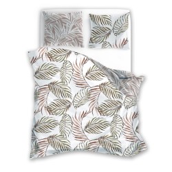 Pościel satynowa bawełna 160x200 Liście Natury BOHO 002