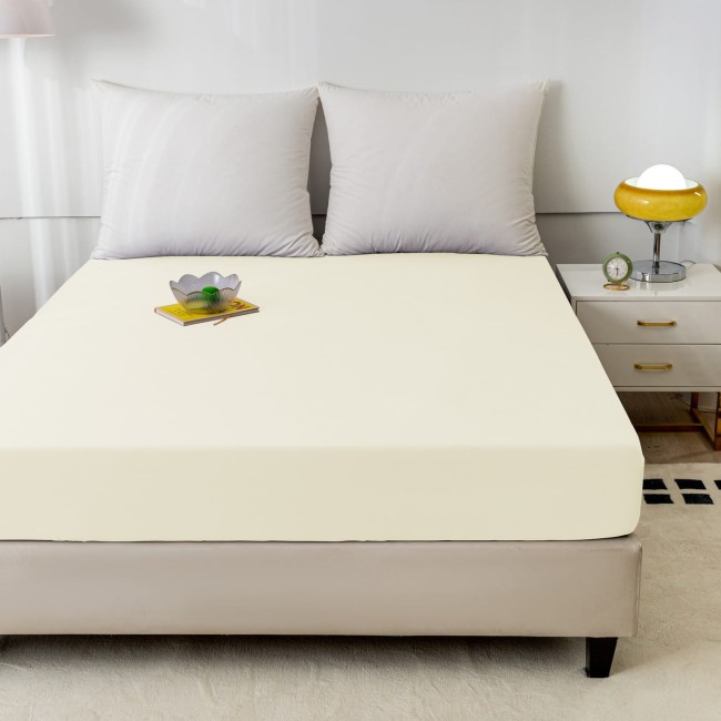 Przejdź do produktu Prześcieradło z gumką 180x200 bawełna ecru GK04