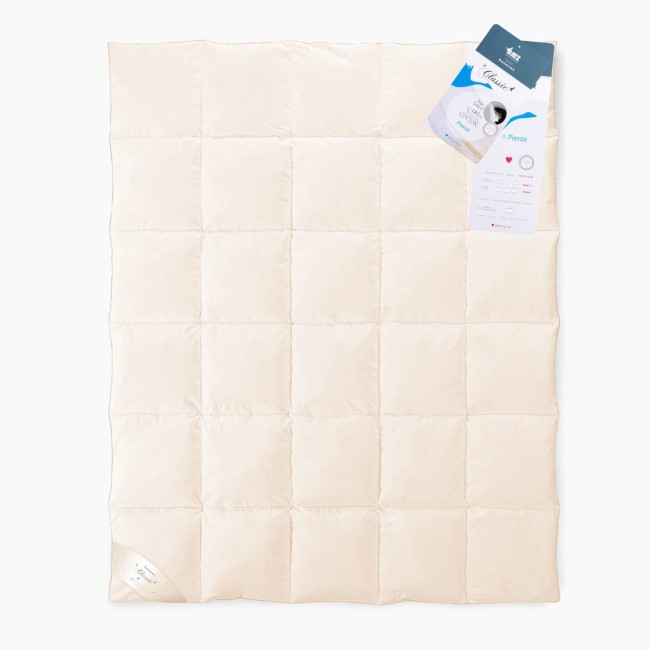 Przejdź do produktu Kołdra z pierza 140x200 naturalna 100% całoroczna kremowa AMZ