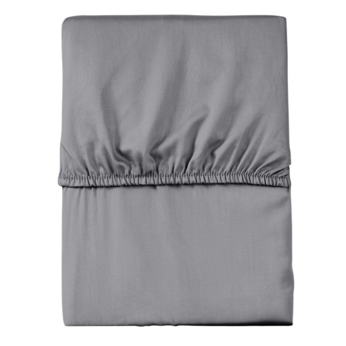 Prześcieradło z gumką 180x200 mikrofibra satynowa szare