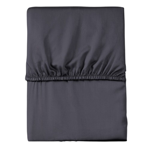 Prześcieradło z gumką 180x200 mikrofibra satynowa grafitowe