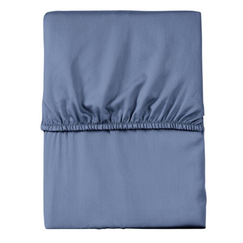 Prześcieradło z gumką 200x220 mikrofibra satynowa ciemne niebieskie