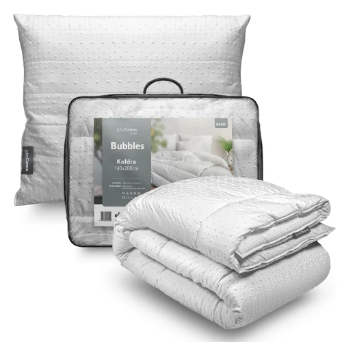 Kołdra i poduszka 140x200 + 70x80 całoroczna BUBBLES