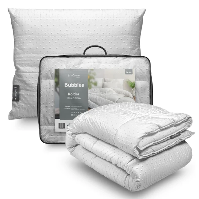 Przejdź do produktu Kołdra i poduszka 140x200 + 70x80 całoroczna BUBBLES