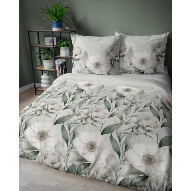 Przejdź do produktu Pościel 160x200 bawełna satynowa Botaniczny Spokój 5220B