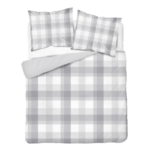 Pościel 200x220 mikrofibra Skandynawska Krata 5040A