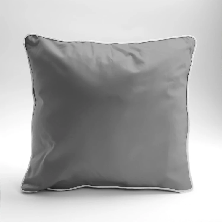 Poszewka 40x40 Pure Makosatyna z Bizą szara