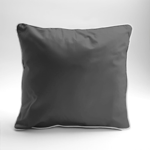 Poszewka 40x40 Pure Makosatyna z Bizą ciemno szara