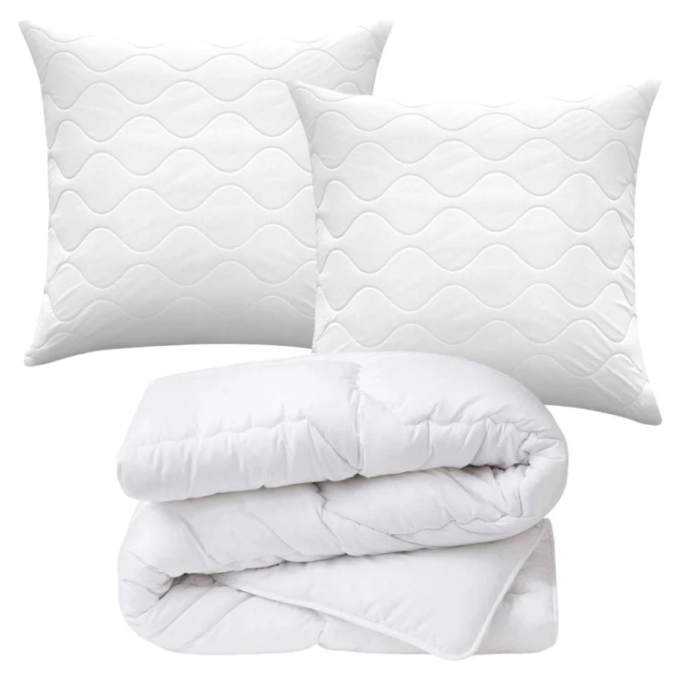 Komplet kołdra i poduszki 200x220 całoroczny 280g