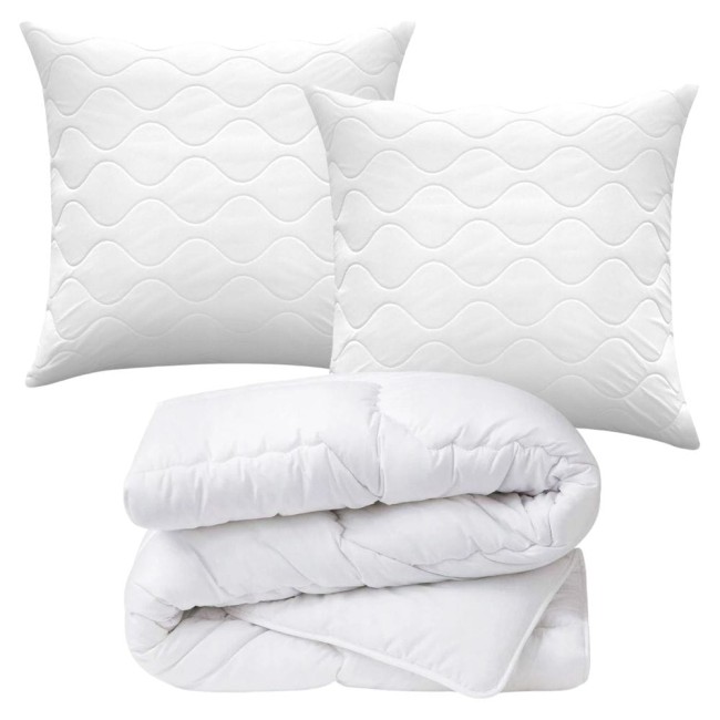 Przejdź do produktu Komplet kołdra i poduszki 160x200 całoroczny 280g