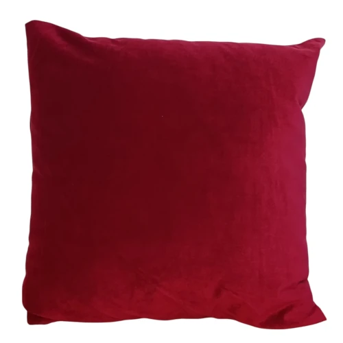 Poszewka 40x40 welwet dekoracyjna bordowa