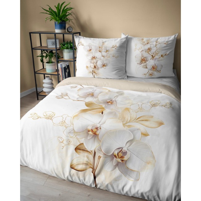 Przejdź do produktu Pościel 160x200 bawełna satynowa Złota Orchidea 5132A