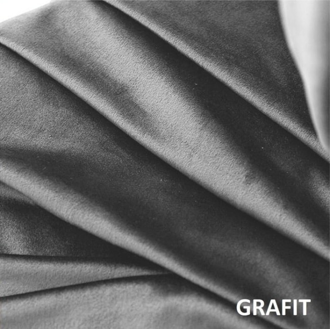 Przejdź do produktu Zasłona 140x250 na przelotkach welurowa zaciemniająca grafitowa