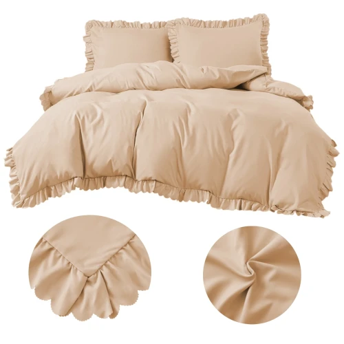 Pościel 160x200 Jednolita z Falbankami FFB 2940