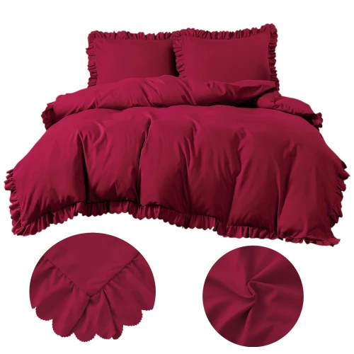 Pościel 160x200 Jednolita z Falbankami FFB 2934