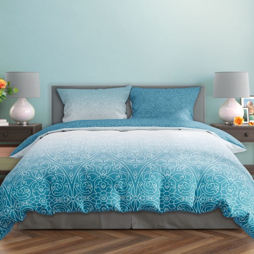 Pościel satynowa bawełna 160x200 Orientalna Noc MILAGRO VERDE 015