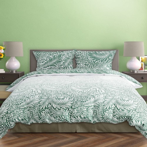 Pościel satynowa bawełna 200x220 Zieleń Harmonii MILAGRO VERDE 010