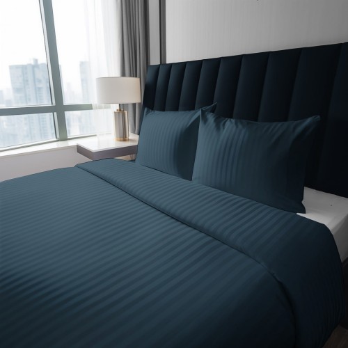Pościel adamaszek 160x200 Bawełna 100% satynowo-atłasowa Pure Denim
