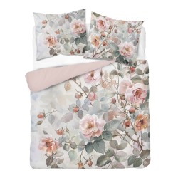 Pościel 160x200 satynowa z mikrowłókno Vintage Rose 5305A
