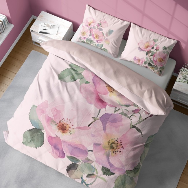 Przejdź do produktu Pościel 200x220 mikrofibra Pudrowy Kwiat 5426A