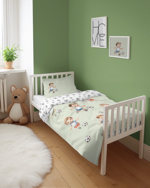Przejdź do produktu Pościel 120x90 bawełniana Młody Piłkarz 5142B