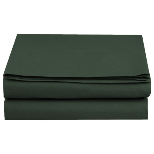 Prześcieradło bez gumki 160x200 bawełna 100% butelkowa zieleń