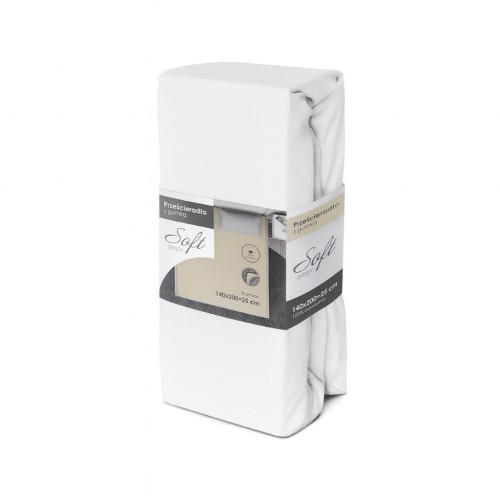 Prześcieradło z gumką 140x200 bawełna jersey białe