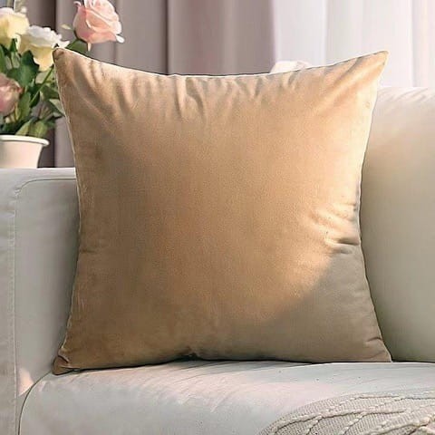 Poszewka welurowa 40x40 dekoracyjna beige