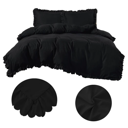 Pościel 160x200 Jednolita z Falbankami FFB 2935