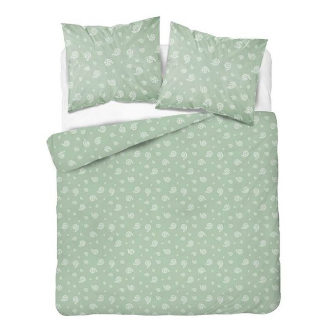 Przejdź do produktu Pościel flanelowa 200x220 Miętowy Spacer Ślimaka 5624A