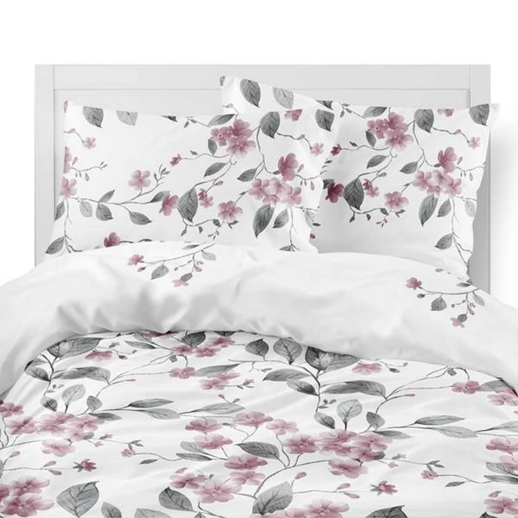 Pościel flanelowa 200x220 Pastelowe Gałązki 5626B