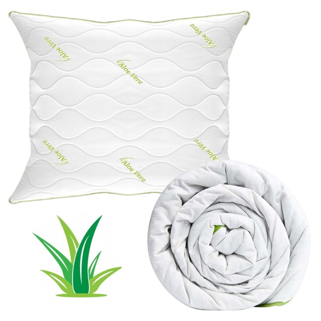 Przejdź do produktu Kołdra 160x200 poduszka 70x80 ALOE VERA całoroczny komplet