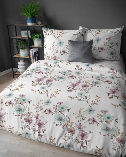 Przejdź do produktu Pościel flanelowa 200x220 Kwiatowa Harmonia 5635B