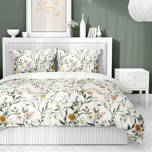 Pościel satynowa bawełna 200x220 Łąka o Poranku 5538A