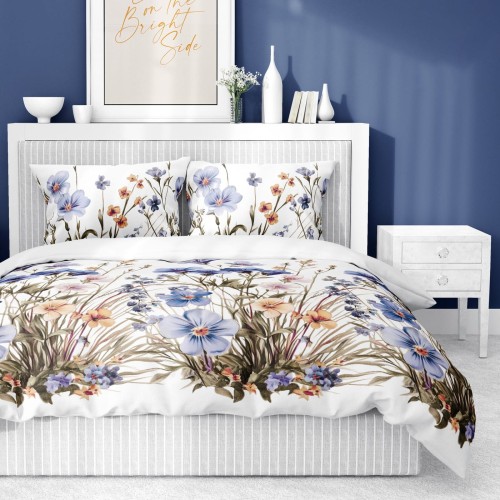 Pościel satynowa bawełna 200x220 Poranek nad Łąką 5537B