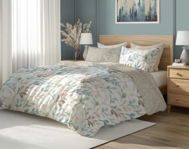 Przejdź do produktu Pościel satynowa bawełna 160x200 Zielona Laguna MILAGRO VERDE 018