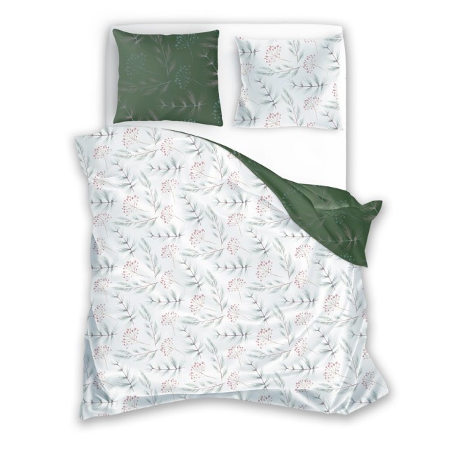 Przejdź do produktu Pościel satynowa bawełna 160x200 Leśny Poranek MILAGRO VERDE 020