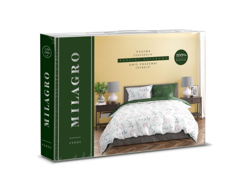 Pościel satynowa 220x200+2x70x80 Milagro Verde 020 EAN 5904541932798_1.jpg