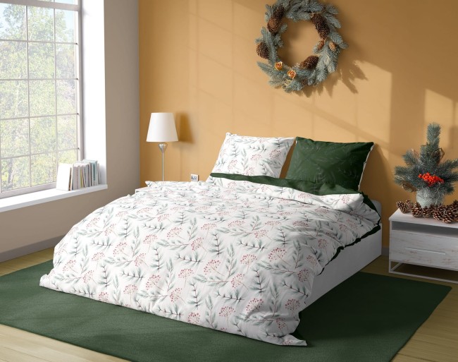 Przejdź do produktu Pościel satynowa bawełna 200x220 Leśny Poranek MILAGRO VERDE 020