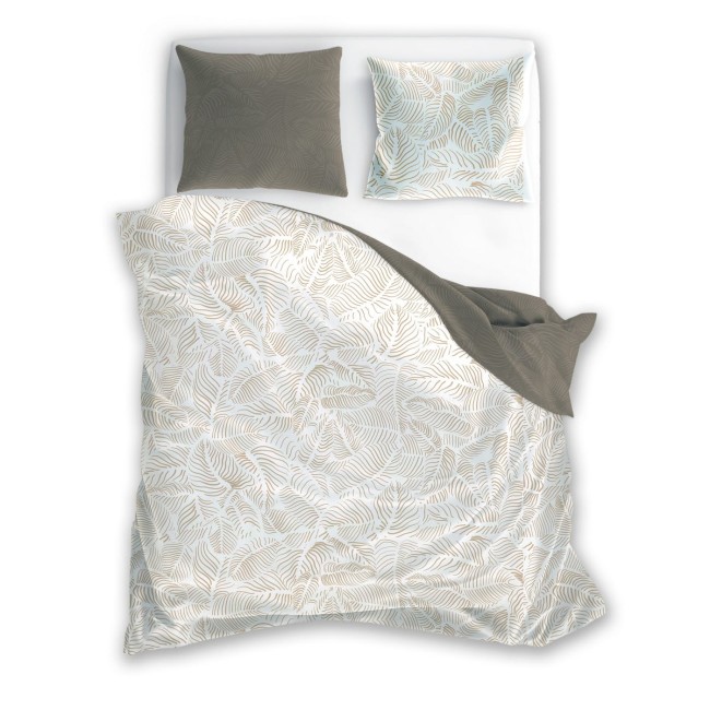 Przejdź do produktu Pościel satynowa bawełna 200x220 Taupe Nature MILAGRO VERDE 028