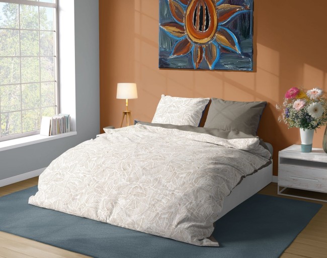 Przejdź do produktu Pościel satynowa bawełna 200x220 Taupe Nature MILAGRO VERDE 028