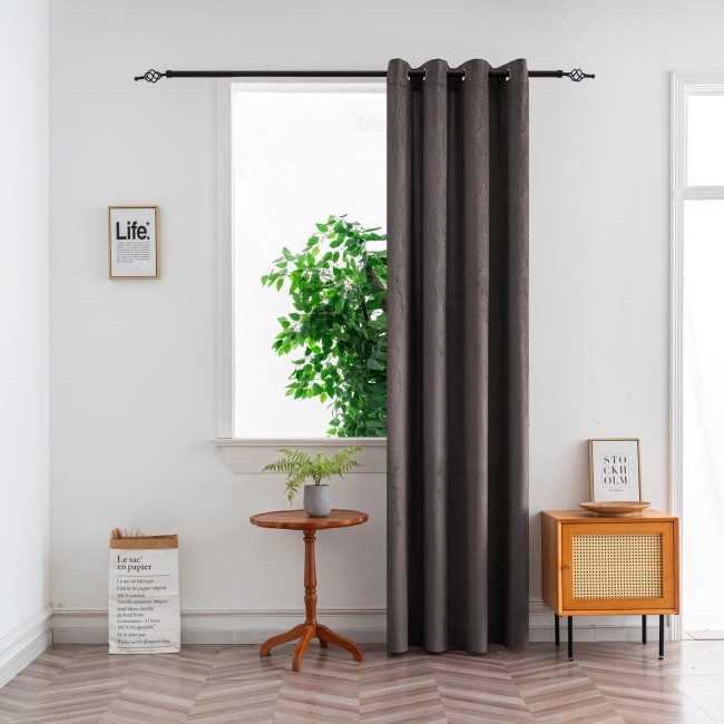 Przejdź do produktu Zasłona welur 137x250 na przelotkach ciemny szary 04