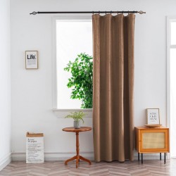 Zasłona welur 137x250 na taśmie żabki karmelowa 02