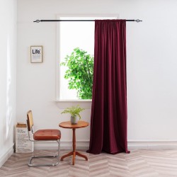 Zasłona welur 137x250 na taśmie żabki bordo 09